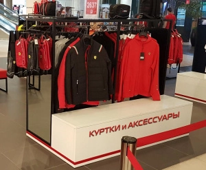 Стеллаж для одежды с подиумом СДО-45